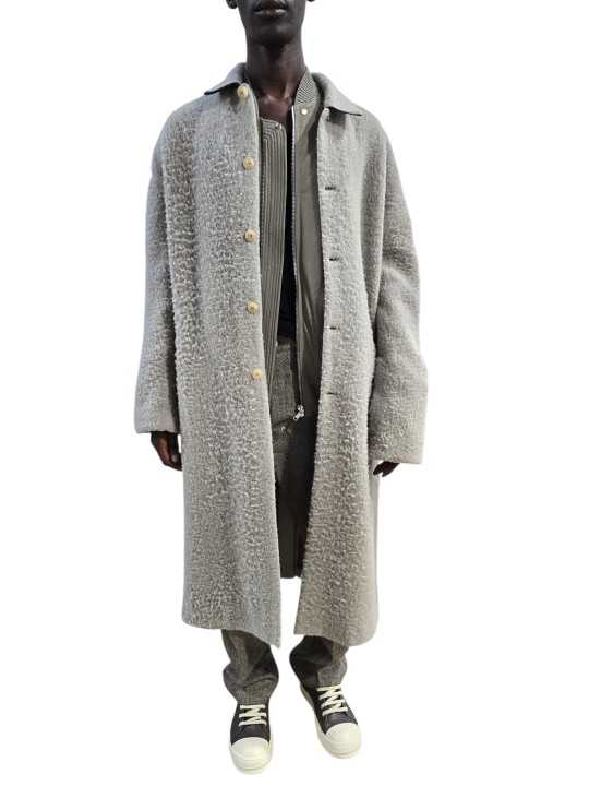 MANTEAU DROIT DARK PEARL BUTTONED BRAD COAT ALPAGA RU02F 4970 WPA 48 RICK OWENS homme boutique Strasbourg vêtement cool