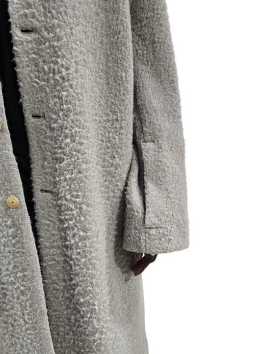 MANTEAU DROIT DARK PEARL BUTTONED BRAD COAT ALPAGA RU02F 4970 WPA 48 RICK OWENS homme boutique Strasbourg vêtement zoom