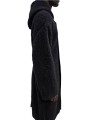 MANTEAU NOIR CAPUCHE ALPAGA TOWER COAT RU02F 4987 WPA 09 RICK OWENS HOMME boutique Strasbourg shop vêtement profil