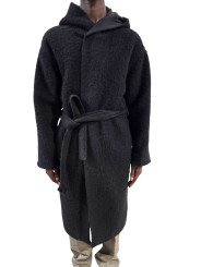 MANTEAU NOIR CAPUCHE ALPAGA TOWER COAT RU02F 4987 WPA 09 RICK OWENS HOMME boutique Strasbourg shop vêtement front