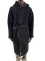 MANTEAU NOIR CAPUCHE ALPAGA TOWER COAT RU02F 4987 WPA 09 RICK OWENS HOMME boutique Strasbourg shop vêtement front