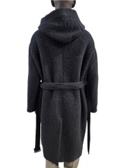 MANTEAU NOIR CAPUCHE ALPAGA TOWER COAT RU02F 4987 WPA 09 RICK OWENS HOMME boutique Strasbourg shop vêtement dos