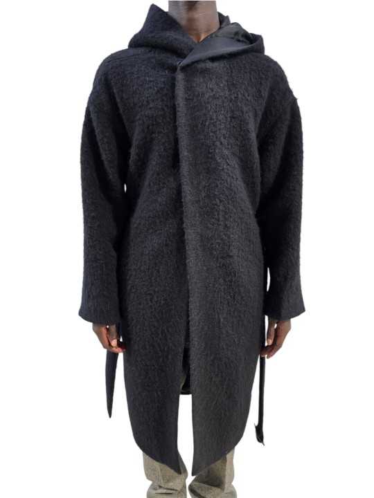 MANTEAU NOIR CAPUCHE ALPAGA TOWER COAT RU02F 4987 WPA 09 RICK OWENS HOMME boutique Strasbourg shop vêtement open