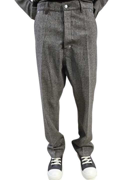 Pantalon chiné noir vert clair Joris Pants RU02F 4348 WBI 79 Rick Owens Homme boutique Strasbourg vêtement shop online store dvt