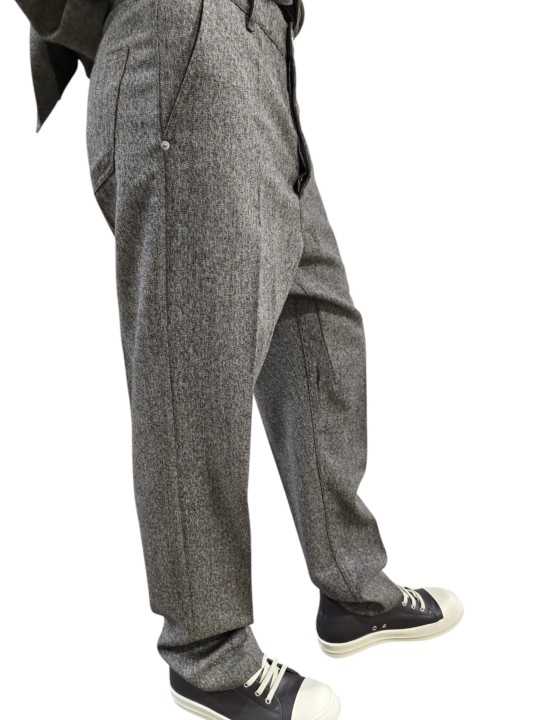 PANTALON CHINE NOIR VERT CLAIR JORIS PANTS RU02F 4348 WBI 79 RICK OWENS HOMME