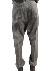 Pantalon chiné noir vert clair Joris Pants RU02F 4348 WBI 79 Rick Owens Homme boutique Strasbourg vêtement shop online store dos