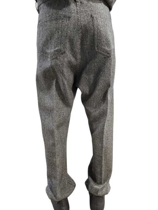 Pantalon chiné noir vert clair Joris Pants RU02F 4348 WBI 79 Rick Owens Homme boutique Strasbourg vêtement shop online store dos