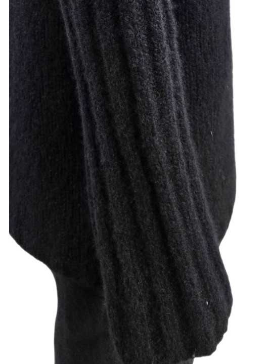 PULL HOODIES NOIR CACHEMIRE FEUTRE HOODED PULLOVER RU02F 4623 KWSSE 09 RICK OWENS homme boutique Strasbourg vêtement shop détail