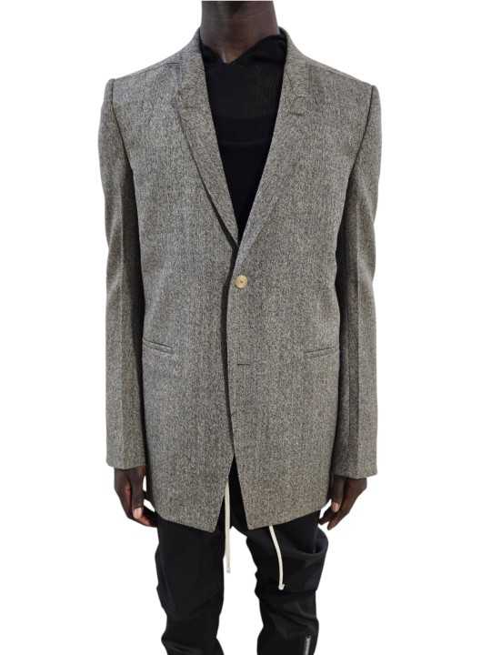 VESTE COSTUME CHINE NOIR VERT CLAIR CONCORDIAN JKT RU02F 4721 WBI 79 RICK OWENS homme boutique Strasbourg vêtement shop store f