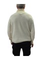 Pull col camioneur Carlos écru fleur brodée 622830 9514 Montagut Homme boutique Strasbourg vêtement store shop dos
