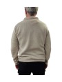 Polo cachemire boutons Calvin sable 622818 9401 Montagut Homme boutique Strasbourg shop vêtement store dos