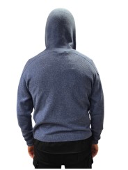 HOODIES ZIP CACHEMIRE DENIM COLIN 622817 9445 MONTAGUT HOMME gilet boutique Strasbourg vêtement store shop dos