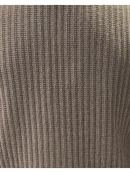 Pull col marin brodé fleur bas taupe avoine Cesar 622828 9425 Montagut Homme boutique Strasbourg France store vêtement zoom