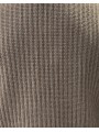 Pull col marin brodé fleur bas taupe avoine Cesar 622828 9425 Montagut Homme boutique Strasbourg France store vêtement zoom