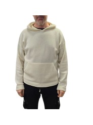 Pull hoodies Cleosan écru laine oversize droit 622854 9401 Montagut Homme boutique Strasbourg vêtement shop store front