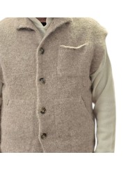 Veste sans manche Carter boutons beige alpaga 622838 9402 Montagut Homme boutique Strasbourg vêtement shop store détail