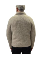 Veste boutons poches basses beige alpaga Claudio 622837 9402 Montagut Homme gilet boutique Strasbourg vêtement shop dos
