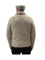Veste boutons poches basses beige alpaga Claudio 622837 9402 Montagut Homme gilet boutique Strasbourg vêtement shop dos