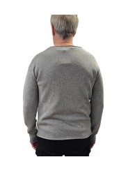 Pull col rond large gris Celestin laine 622825 9412 Montagut Homme boutique Strasbourg vêtement store shop dos