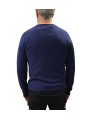 Pull col rond rouloté bleu cobalt Camille cachemire 622816 9441 Montagut Homme boutique Strasbourg vêtement store shop dos