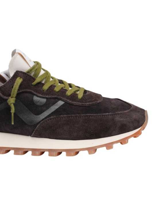 Baskets Veloce suède choco lacets pistache No Map Society femme NC5 MS110120 122 boutique Strasbourg France shop online sneakers