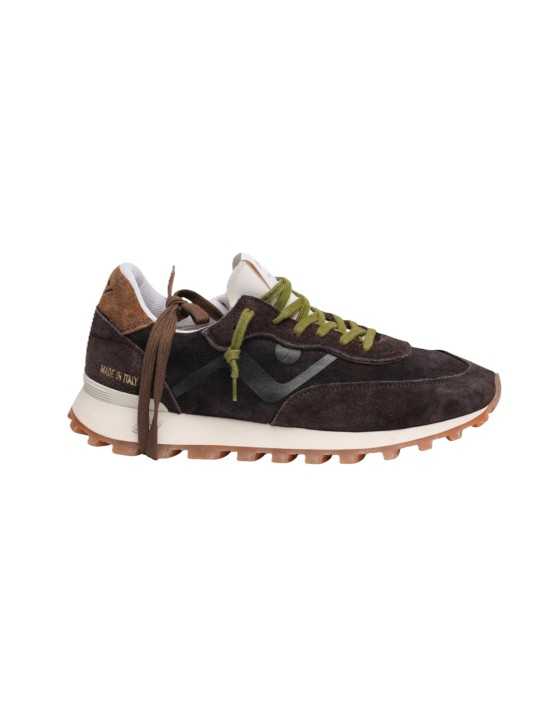 Baskets Veloce suède choco lacets pistache No Map Society femme NC5 MS110120 122 boutique Strasbourg France shop online sneakers