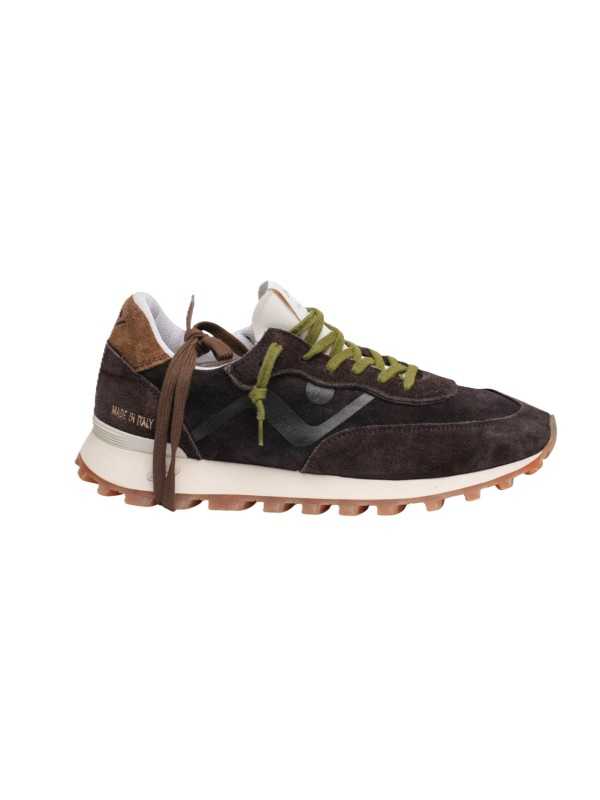 Baskets Veloce suède choco lacets pistache No Map Society femme NC5 MS110120 122 boutique Strasbourg France shop online sneakers
