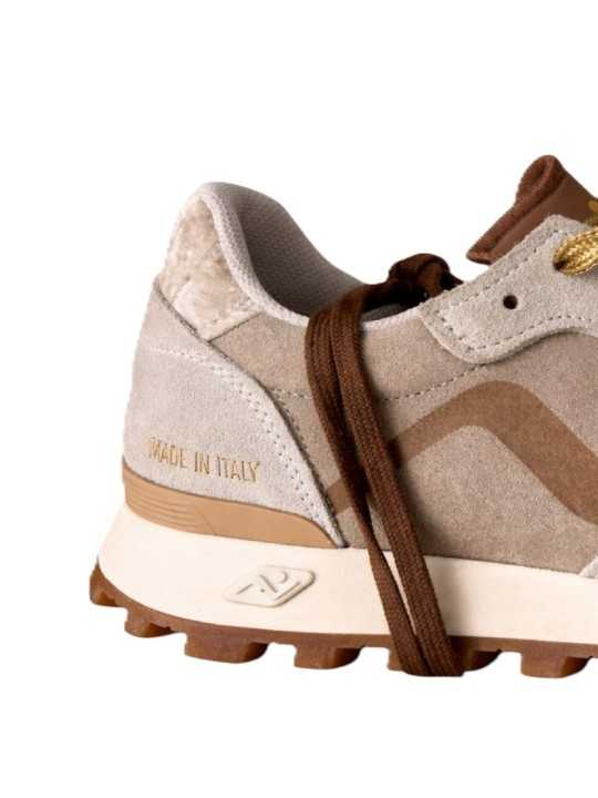 Baskets veloce suède perle greige Spoiler velours No Map Society femme NC5 WS120140 053 boutique Strasbourg sneakers store shop