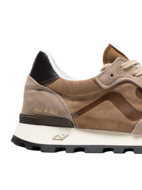 Baskets Veloce suède sable sépia amande spoiler noir No Map Society homme NB5MS120 120 116 boutique Strasbourg sneakers shop arr