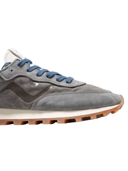 Baskets Veloce suède wash gris lacet bleu No Map Society homme NB5MS110 120 206 boutique Strasbourg store sneakers shop b