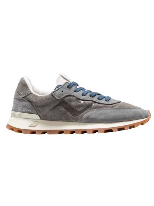 Baskets Veloce suède wash gris lacet bleu No Map Society homme NB5MS110 120 206 boutique Strasbourg store sneakers shop a
