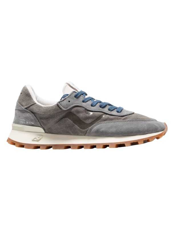 Baskets Veloce suède wash gris lacet bleu No Map Society homme NB5MS110 120 206 boutique Strasbourg store sneakers shop a