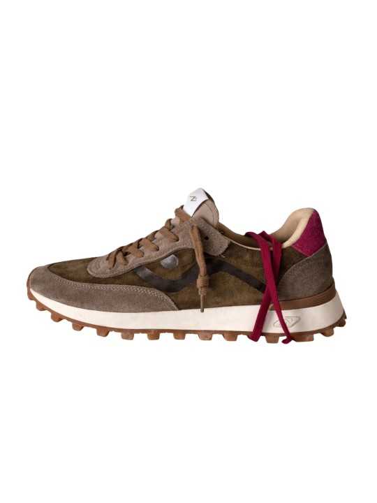 Baskets Veloce suède taupe vert spoiler fushia No Map Society femme NC5 WS110120 113 boutique strasbourg sneakers store shop d