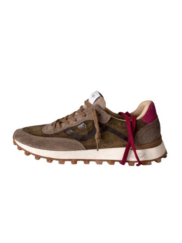 Baskets Veloce suède taupe vert spoiler fushia No Map Society femme NC5 WS110120 113 boutique strasbourg sneakers store shop d