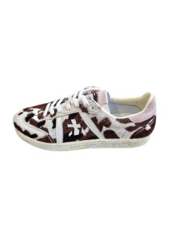 Sneakers Bonnied poils print vache spoiler rose Premiata Femme 8577 baskets boutique Strasbourg store shop shoes dvt