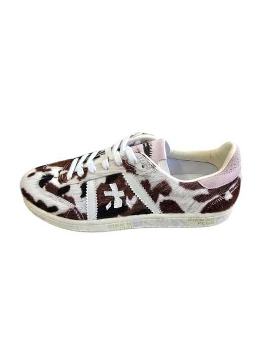 Sneakers Bonnied poils print vache spoiler rose Premiata Femme 8577 baskets boutique Strasbourg store shop shoes dvt