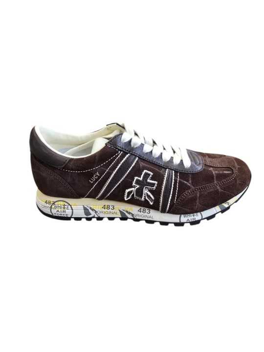 Basket Lucy suède croco choco 8413 Premiata Femme sneakers boutique Strasbourg store shop shoes avt