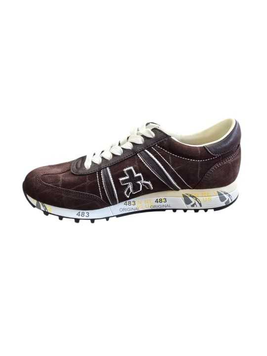 Basket Lucy suède croco choco 8413 Premiata Femme sneakers boutique Strasbourg store shop shoes int