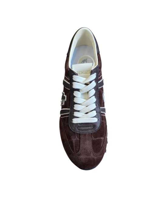 Basket Lucy suède croco choco 8413 Premiata Femme sneakers boutique Strasbourg store shop shoes vue