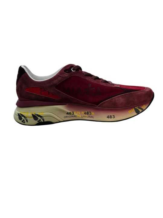 Baskets nubuck suède rouge bordeaux Moerun 8537 Premiata homme sneakers boutique Strasbourg store shop shoes vue