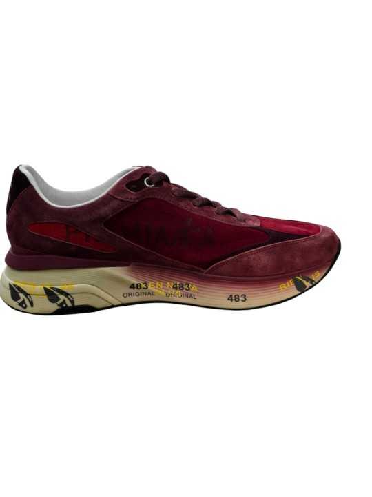 BASKETS NUBUCK SUEDE ROUGE BORDEAUX MOERUN 8537 PREMIATA HOMME sneakers