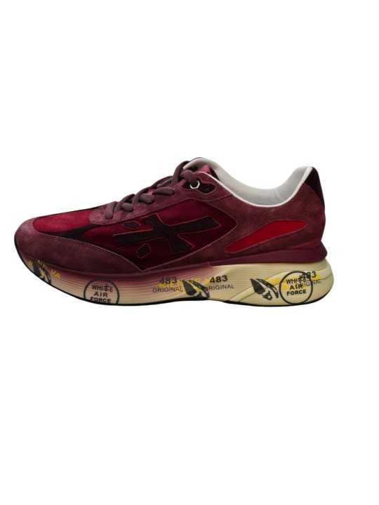 Baskets nubuck suède rouge bordeaux Moerun 8537 Premiata homme sneakers boutique Strasbourg store shop shoes vue2