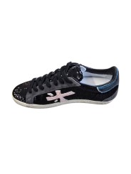 Sneakers sequin noir Stevend spoiler vert métal 8496 Premiata Femme boutique Strasbourg shop store online shoes int