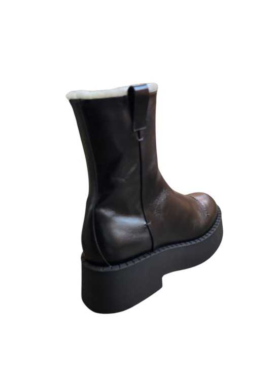 Bottines noires plateau fourrée M6827 Premiata Femme boutique Strasbourg shop store shoes prof