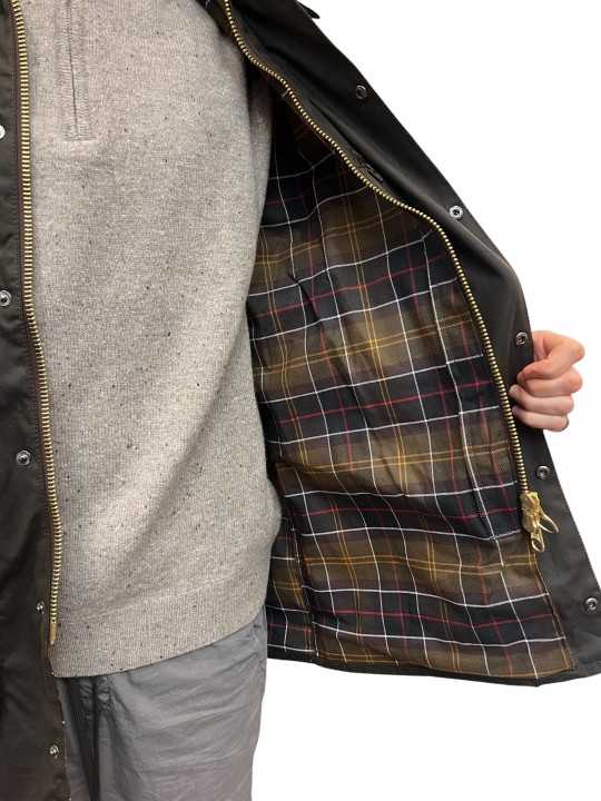 VESTE BEAUFORT WAXEE OLIVE BARBOUR HOMME MWX0002 OL71 Strasbourg doublure