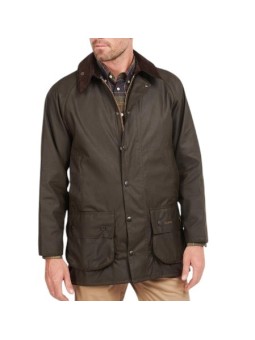 VESTE BEAUFORT WAXEE OLIVE BARBOUR HOMME MWX0002 OL71 Strasbourg face fermée