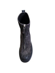 BOTTINES PLATEAU SUEDE VIEILLI CHOCO ZIP AVANT M7144 PREMIATA FEMME shop boutique Strasbourg shoes store France dessus