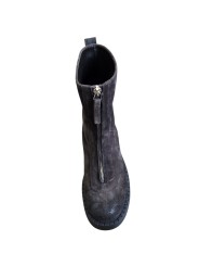 BOTTINES PLATEAU SUEDE VIEILLI CHOCO ZIP AVANT M7144 PREMIATA FEMME shop boutique Strasbourg shoes store France 2
