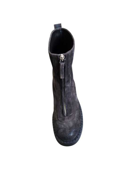 BOTTINES PLATEAU SUEDE VIEILLI CHOCO ZIP AVANT M7144 PREMIATA FEMME shop boutique Strasbourg shoes store France 2