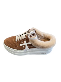 Sneakers mule fourrée suède Camel MICOL 7016M Premiata Femme baskets boutique Strasbourg France shoes store shop online one